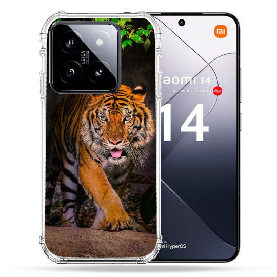 Coque Renforcée Pour Xiaomi 14 Animal Tigre Jungle