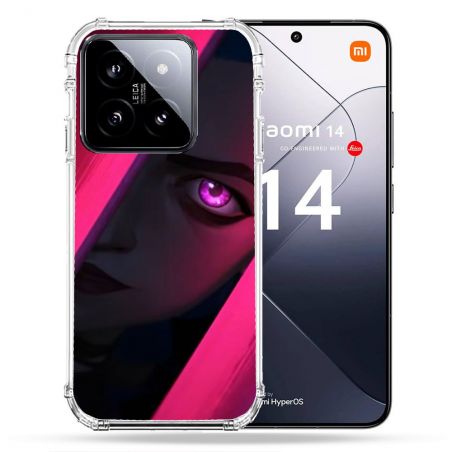 Coque Renforcée Pour Xiaomi 14 Arcane Jinx Rose