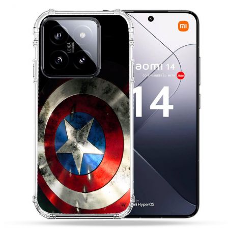 Coque Renforcée Pour Xiaomi 14 Captain America Bouclier