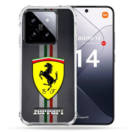 Coque Renforcée Pour Xiaomi 14 Ferrari Carbone