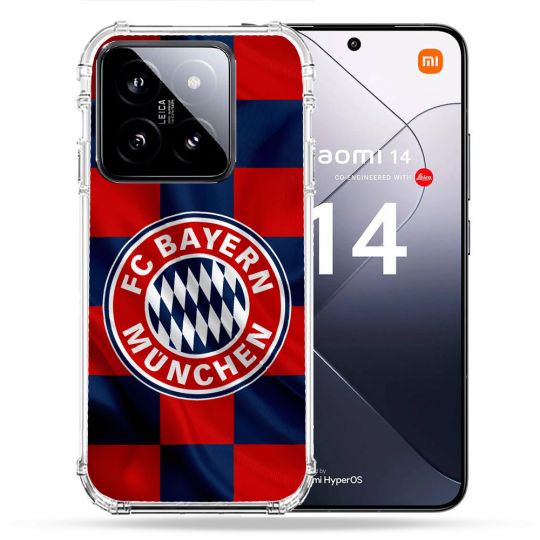 Coque Renforcée Pour Xiaomi 14 Foot Bayern Munich Carreaux