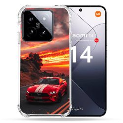 Coque Renforcée Pour Xiaomi 14 Ford Mustang GT500 Rouge