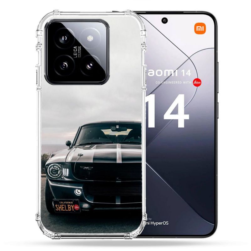 Coque Renforcée Pour Xiaomi 14 Ford Mustang GT500 Vintage