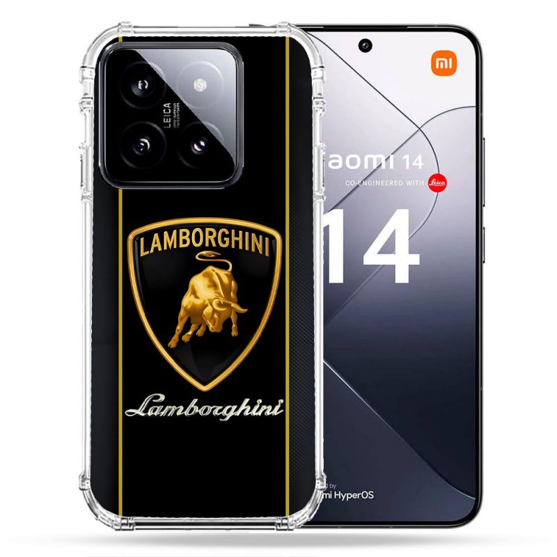 Coque Renforcée Pour Xiaomi 14 Lamborghini Carbone