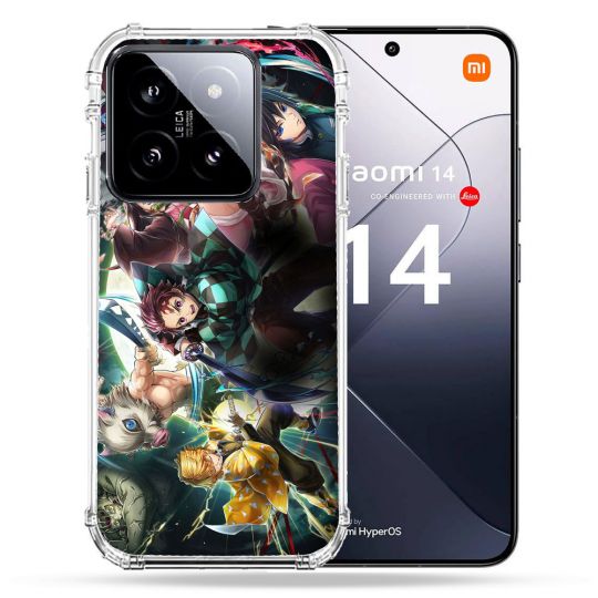 Coque Renforcée Pour Xiaomi 14 Manga Demon Slayer Groupe