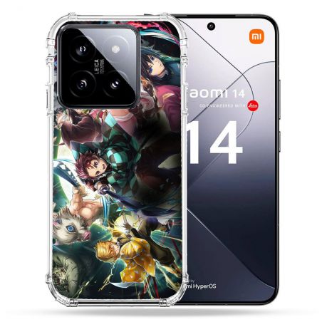 Coque Renforcée Pour Xiaomi 14 Manga Demon Slayer Groupe