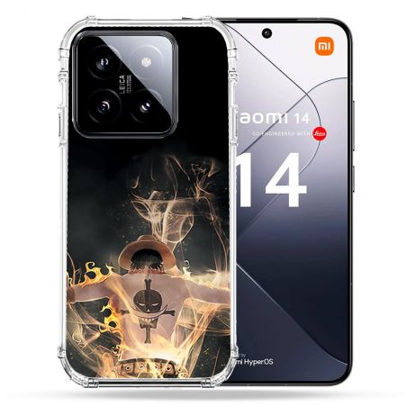 Coque Renforcée Pour Xiaomi 14 Manga One Piece Ace Noir