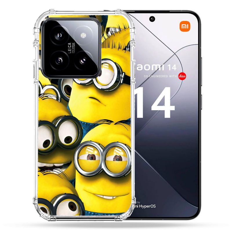 Coque Renforcée Pour Xiaomi 14 Minions Groupe