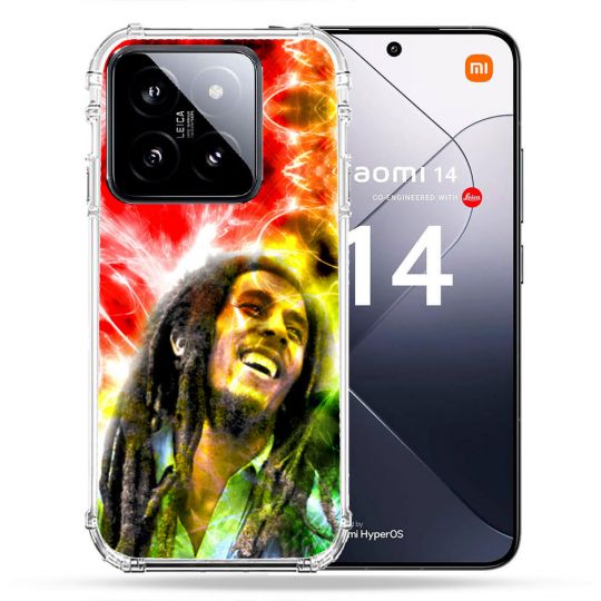 Coque Renforcée Pour Xiaomi 14 Musique Bob Marley Color