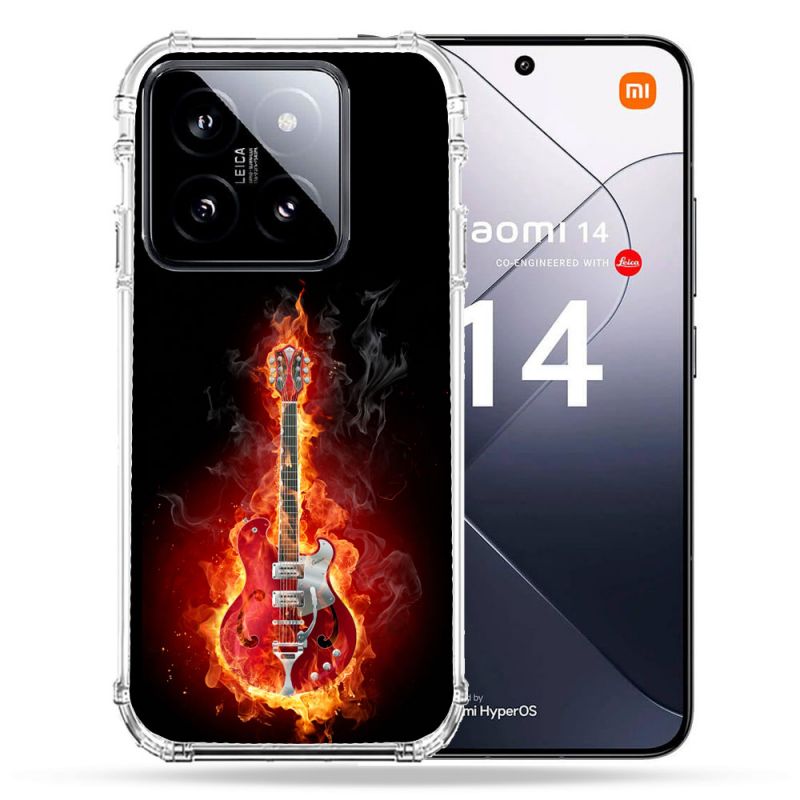 Coque Renforcée Pour Xiaomi 14 Musique Guitare Electrique