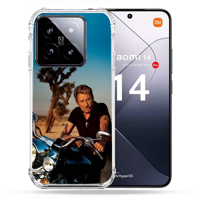 Coque Renforcée Pour Xiaomi 14 Musique Johnny Hallyday Moto