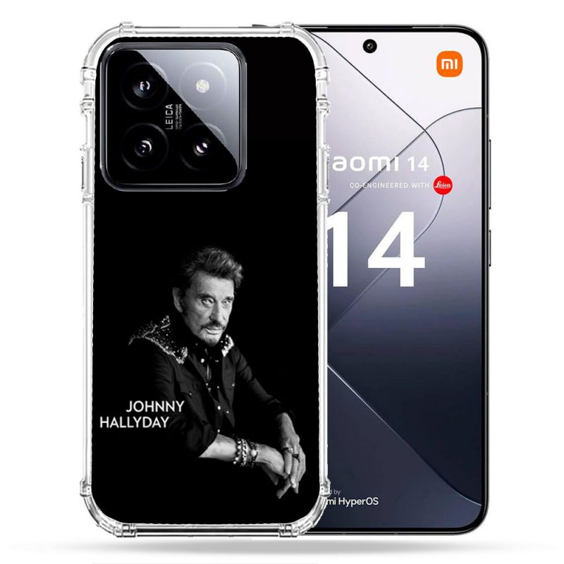 Coque Renforcée Pour Xiaomi 14 Musique Johnny Hallyday Noir