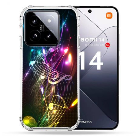 Coque Renforcée Pour Xiaomi 14 Musique Partition Multicolore
