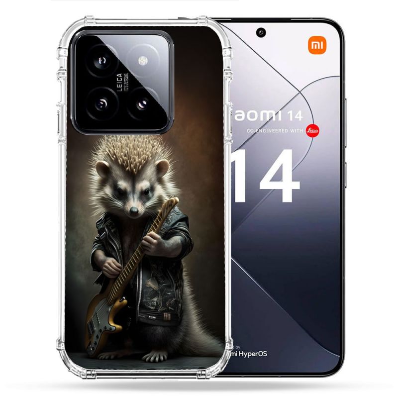 Coque Renforcée Pour Xiaomi 14 Musique Rock Herisson