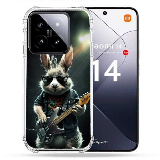Coque Renforcée Pour Xiaomi 14 Musique Rock Lapin