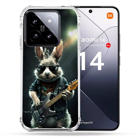 Coque Renforcée Pour Xiaomi 14 Musique Rock Lapin