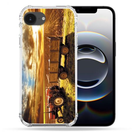 Coque Renforcée Pour Iphone 16e Agriculture Tracteur Color
