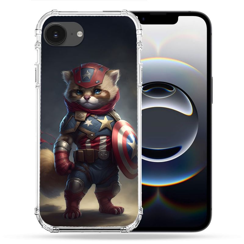 Coque Renforcée Pour Iphone 16e Animal Chat America