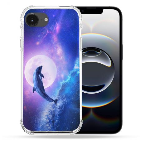 Coque Renforcée Pour Iphone 16e Animal Dauphin Vague