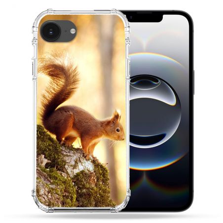 Coque Renforcée Pour Iphone 16e Animal Ecureuil Bois