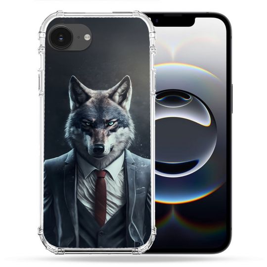 Coque Renforcée Pour Iphone 16e Animal Loup Business