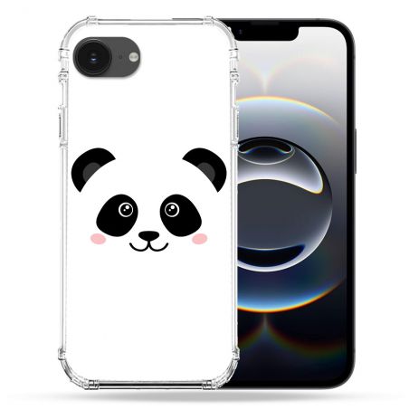 Coque Renforcée Pour Iphone 16e Animal Panda Blanc
