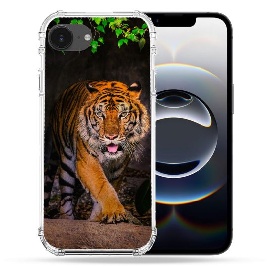 Coque Renforcée Pour Iphone 16e Animal Tigre Jungle