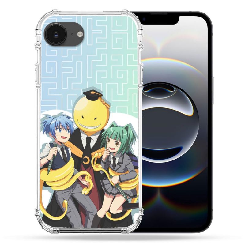Coque Renforcée Pour Iphone 16e Manga Assassination Classroom Kuro Trio