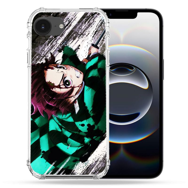 Coque Renforcée Pour Iphone 16e Manga Demon Slayer Tanjiro