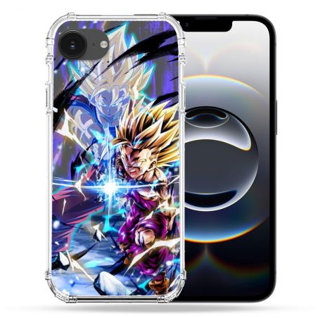 Coque Renforcée Pour Iphone 16e Manga Dragon Ball Sangohan Duo