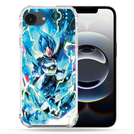 Coque Renforcée Pour Iphone 16e Manga Dragon Ball Vegeta Bleu