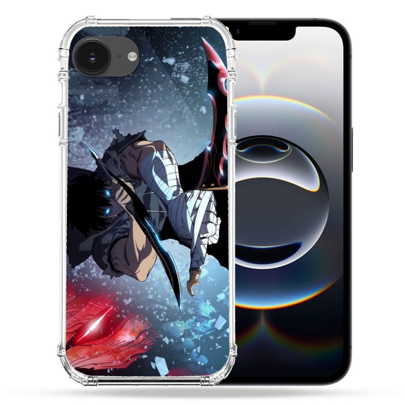 Coque Renforcée Pour Iphone 16e Manga Solo Leveling Sung Epee