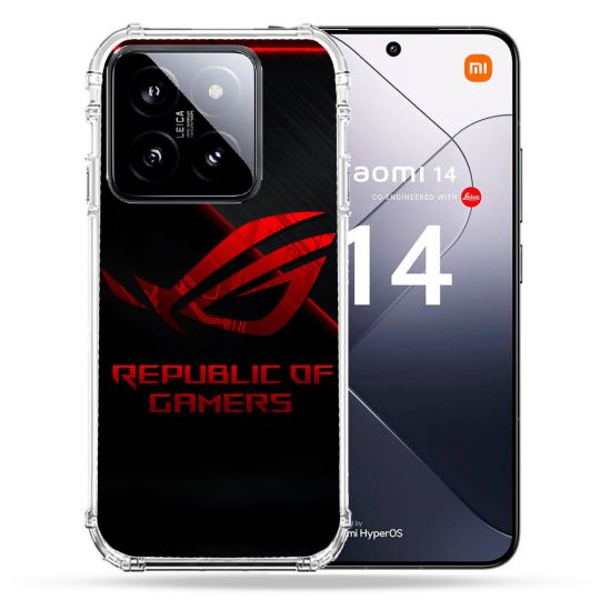 Coque Renforcée Pour Xiaomi 14 ROG Rouge