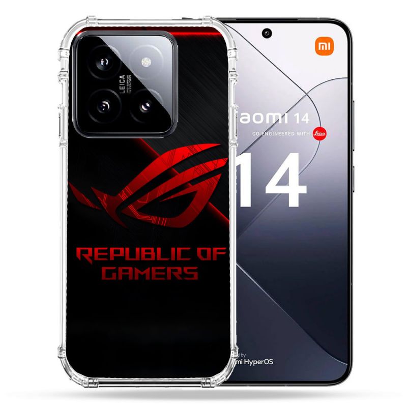 Coque Renforcée Pour Xiaomi 14 ROG Rouge