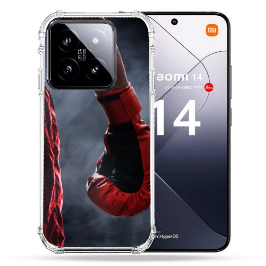 Coque Renforcée Pour Xiaomi 14 Sport Boxe Gant Rouge