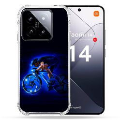 Coque Renforcée Pour Xiaomi 14 Sport Cyclisme Bleu