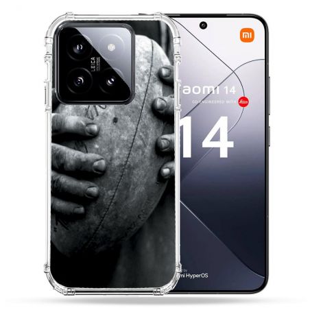 Coque Renforcée Pour Xiaomi 14 Sport Rugby Ballon Vintage