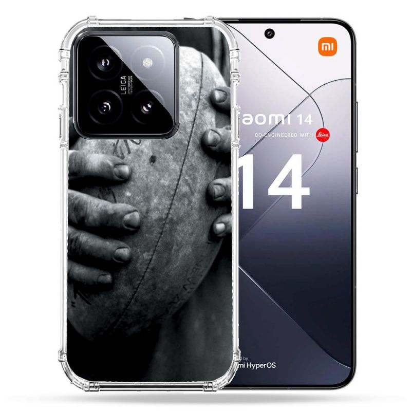 Coque Renforcée Pour Xiaomi 14 Sport Rugby Ballon Vintage