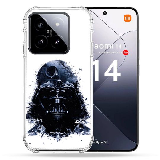Coque Renforcée Pour Xiaomi 14 Star Wars - Dark Vador Blanc