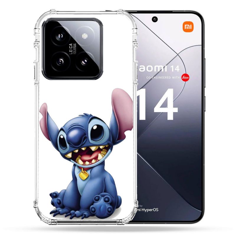 Coque Renforcée Pour Xiaomi 14 Stitch Blanc