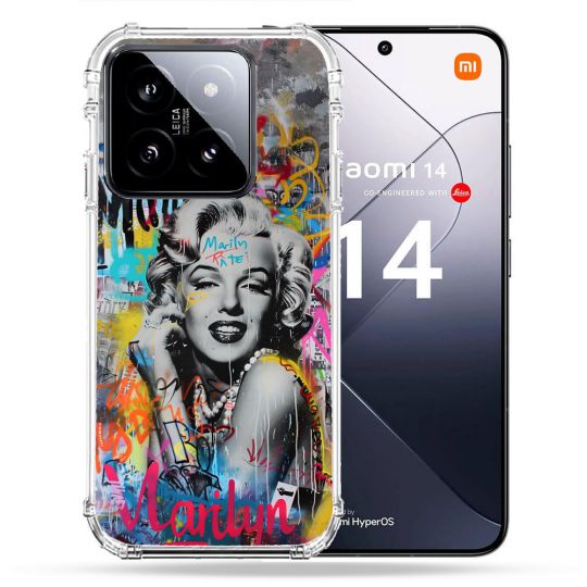Coque Renforcée Pour Xiaomi 14 Street Art Maryline Monroe