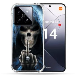 Coque Renforcée Pour Xiaomi 14 Tete de Mort Doigt