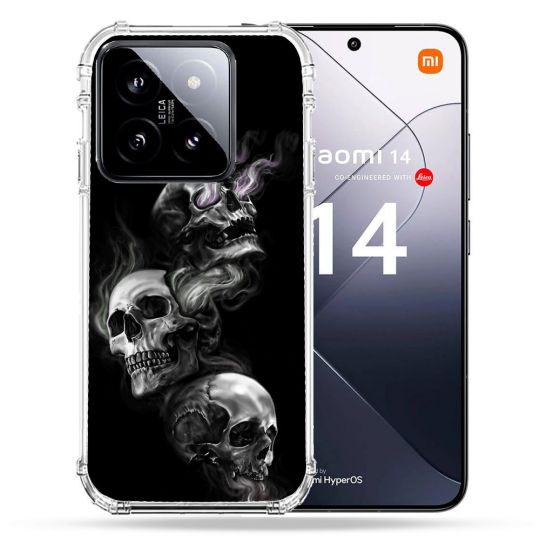 Coque Renforcée Pour Xiaomi 14 Tete de Mort Triple