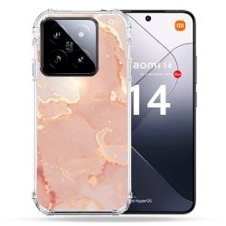 Coque Renforcée Pour Xiaomi 14 Texture Marbre Rose