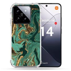 Coque Renforcée Pour Xiaomi 14 Texture Marbre Vert