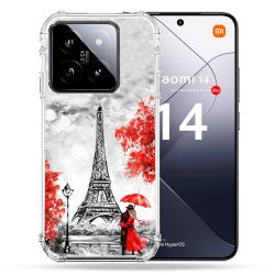 Coque Renforcée Pour Xiaomi 14 Voyage France Paris Rouge