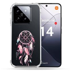 Coque Renforcée Transparente Pour Xiaomi 14 Attrape Reve Rose