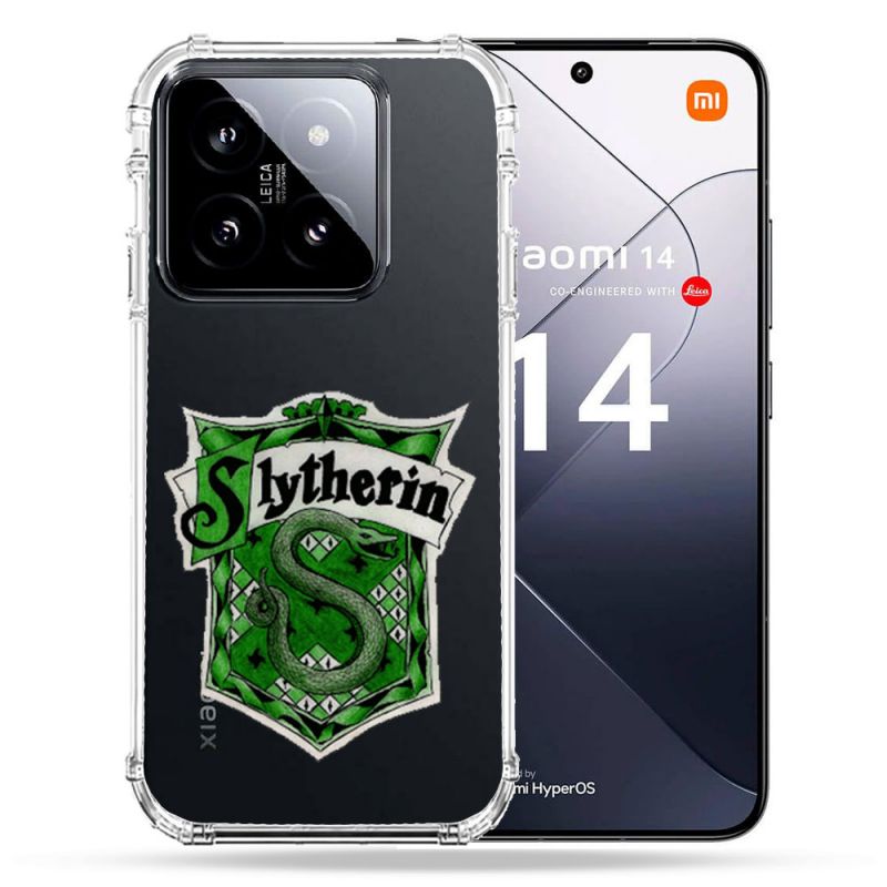 Coque Renforcée Transparente Pour Xiaomi 14 Harry Potter Slytherin