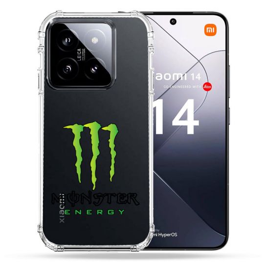 Coque Renforcée Transparente Pour Xiaomi 14 Monster Energy