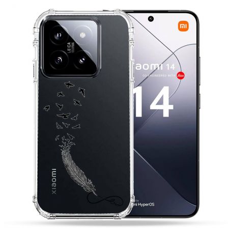 Coque Renforcée Transparente Pour Xiaomi 14 Plume Infini